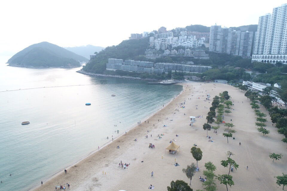 香港島南部にあるビーチリゾート「レパルスベイ」でドローン空撮